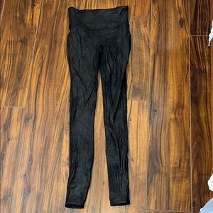 Spanx fleece lined faux leather leggings